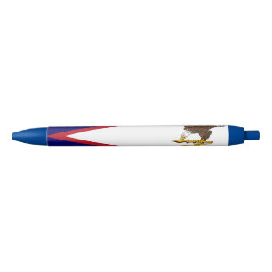 Caneta Preta Bandeira Patriótica da Samoa Americana