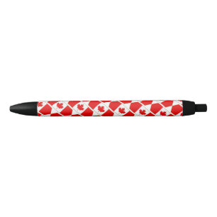 Caneta Preta Bandeira Patriótica do Canadá