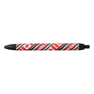 Caneta Preta Bandeira Patriótica do Canadá