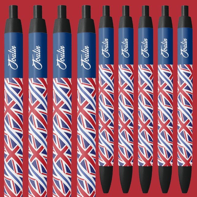 Caneta Preta Bandeira Personalizada do Reino Unido (Criador carregado)