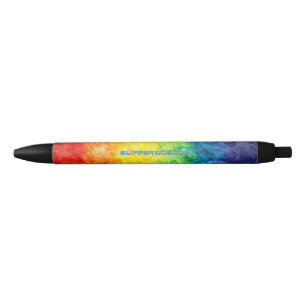 Caneta Preta Bandeira tie-dye da SlipperyJoe's arco-íris pressi