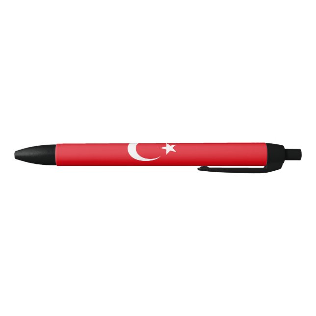 Caneta Preta Bandeira Turca (Turquia) (Parte Inferior)