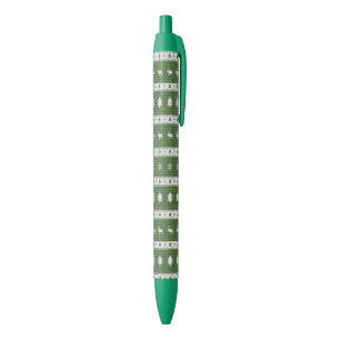 Caneta Preta Baseado em verde-chic no Natal