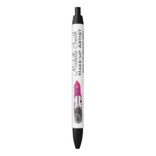 Caneta Preta Batom preto cor-de-água cor-de-prata-rosa-chic Mak