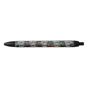 Caneta Preta Bem-vindo à Nossa Equipe Elegante Tie-dye Profissi