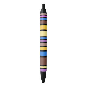 Caneta Preta BG Stripes Padrão VI colorido + suas costas e idei