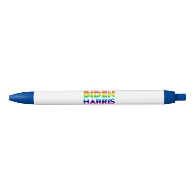 Caneta Preta "Biden Harris" - Orgulho lgbtq lgbt cores do arco- (Frente)