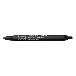 Caneta Preta Black Business Logo Custom Company Brand pen