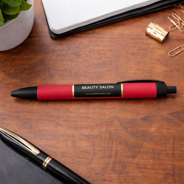 Caneta Preta Black gold cardinal red professional promotional (Black gold and cardinal red professional promotional pen. Perfect for your own business.)