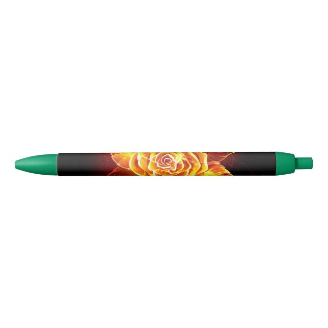 Caneta Preta Blooming Fire Rosa (Frente)