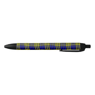 Caneta Preta Blue Yellow Plaid Checker Seamless Pattern