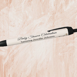 Caneta Preta Boho Gênero Chá de fraldas neutro favorece tinta p