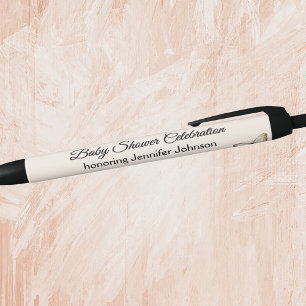 Caneta Preta Boho Gênero Chá de fraldas neutro favorece tinta p