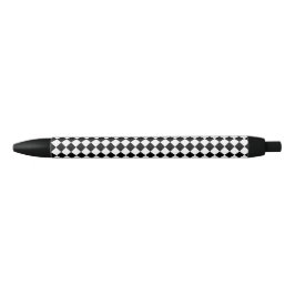 Caneta Preta Bold Black and White Chevron Pattern Classic