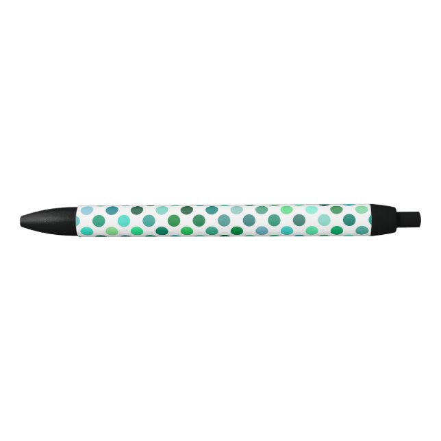 Caneta Preta Bolinhas verde e azul (Frente)