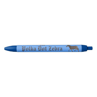 Caneta Preta Bolinhas Zebra - Pub Inglês