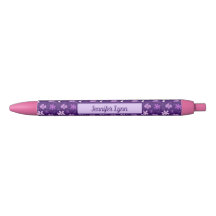 Bonita Floral Girly Púrpura Personalizada