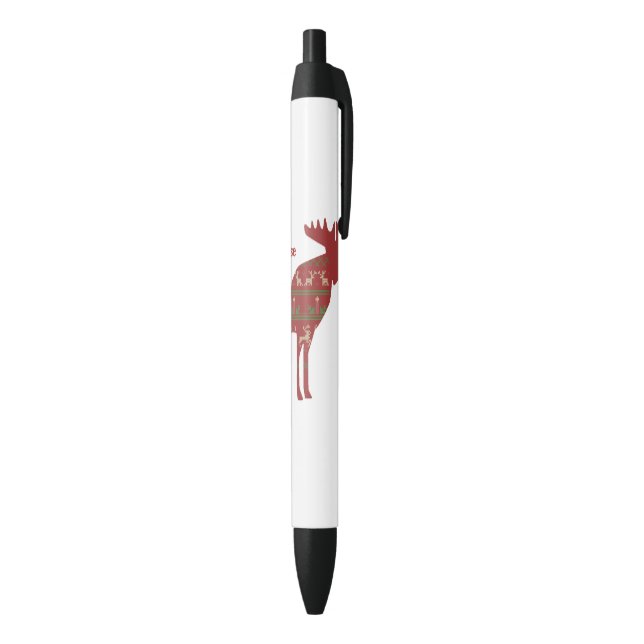 Caneta Preta Bonitão de Natal, Design Chrismoose h (parte de inferior (Vertical))