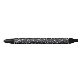 Caneta Preta Brilho Preto Cinza