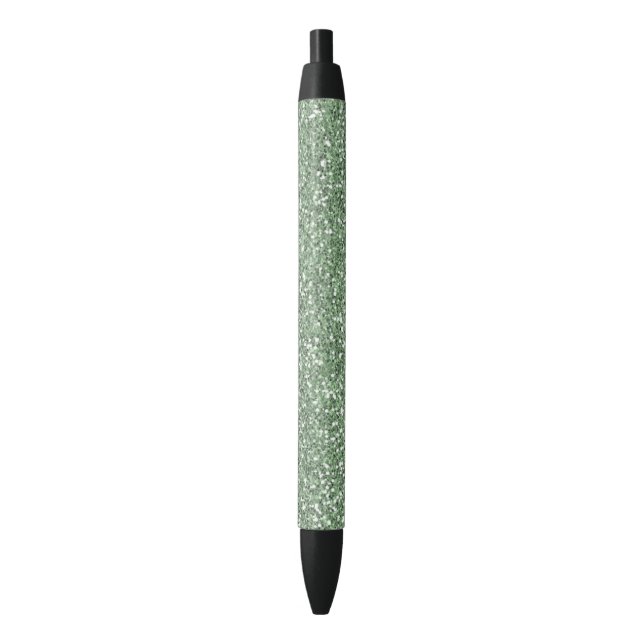 Caneta Preta Brilho verde Sparkling do falso (Frente Vertical)
