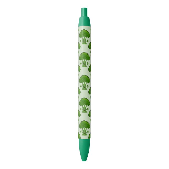 Caneta Preta Brócolis de desenho animado (Frente Vertical)