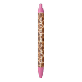 Caneta Preta Brown Giraffe Impressão