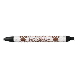 Caneta Preta Brown Paw Business Name e Woods Art