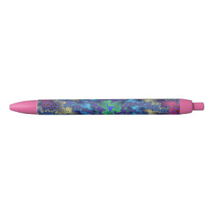 Caneta Preta Burst de Seafoam Rosa