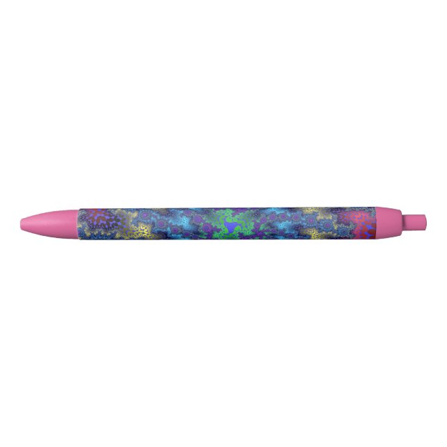 Caneta Preta Burst de Seafoam Rosa (Frente)