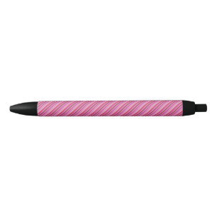 Caneta Preta Butterfly Love Stripes Vermelhas Rosa