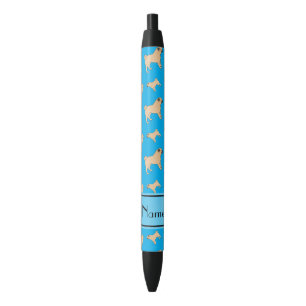 Caneta Preta Cães conhecidos personalizados do Pug dos azul-c