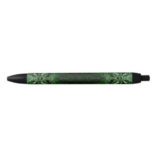 Caneta Preta Caleidoscópio verde