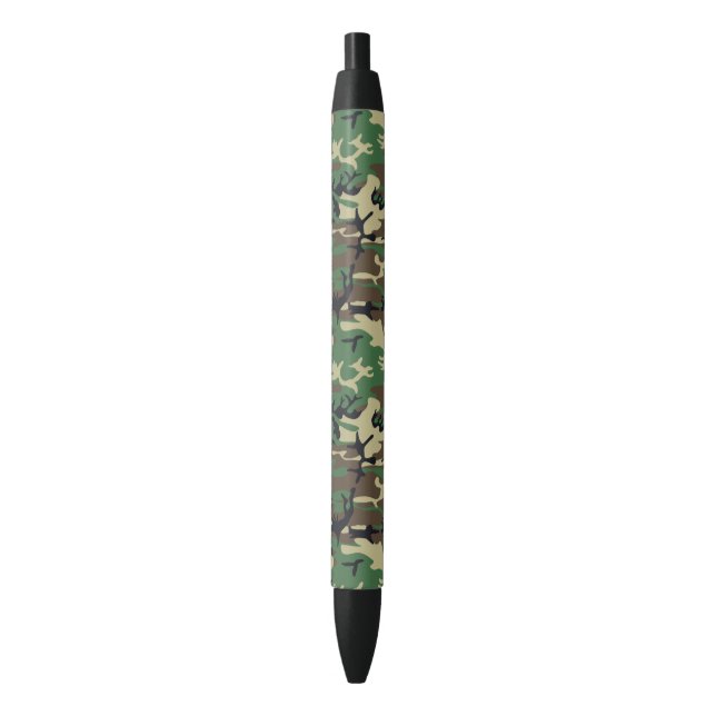 Caneta Preta Camuflagem Militar (Frente Vertical)