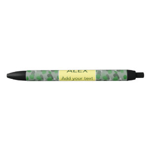 Caneta Preta Camuflagem verde camo adiciona o nome da escola de
