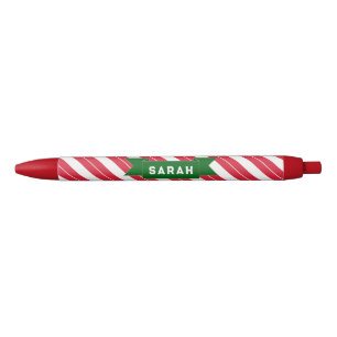 Caneta Preta Cané de Doces de Natal Personalizado