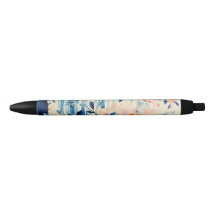 Caneta Preta Canvas de Flores em Cheio Bloom Watercolor