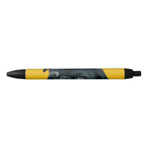 Caneta Preta cão amarelo