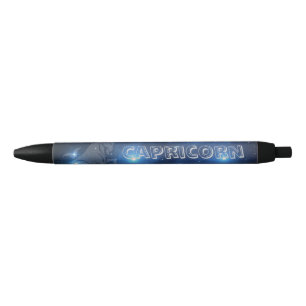 Caneta Preta Capricórnio transparente