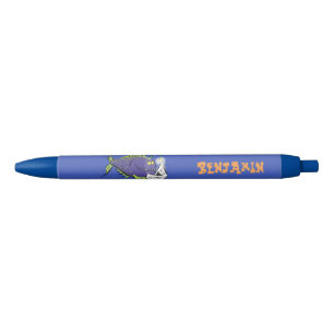 Caneta Preta Cartografia de peixe-anjo engraçado