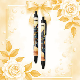 Caneta Preta Cartoon Anubis - Deus Egípcio do Pós-Vida