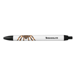 Caneta Preta Cartoon de aranha-do-marrom e-laranja-acastanhado