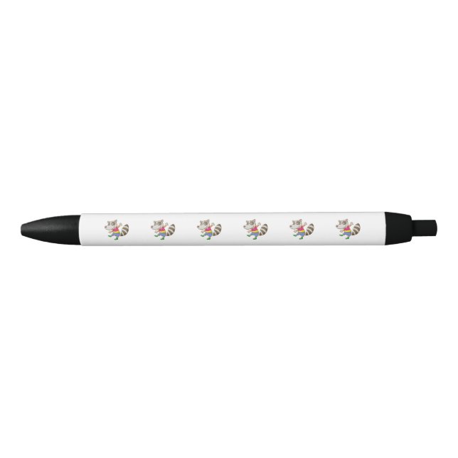 Caneta Preta Cartoon Raccoon (Frente)