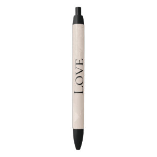 Caneta Preta Casamento Pérola Chique Glam Marfim Rosa Bridal 
