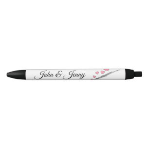Caneta Preta Casamento Personalizado De Flute Musical Favorece