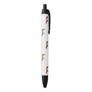 Caneta Preta Cavalo Pintado Americano Aquarela Equestre