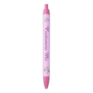Caneta Preta Cegonha clássica (rosa) 2