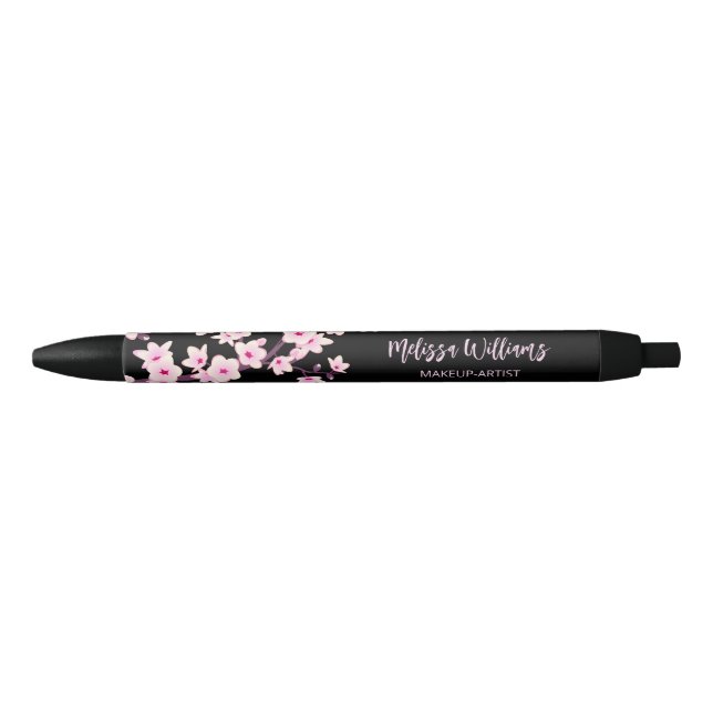 Caneta Preta Cherry Blossoms Black Business Rosa (Frente)