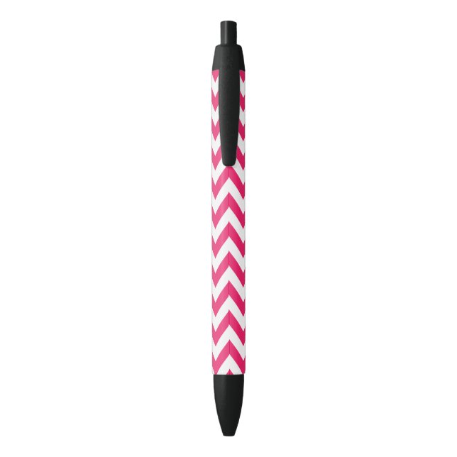 Caneta Preta Chevron cor-de-rosa (Traseira (Vertical))