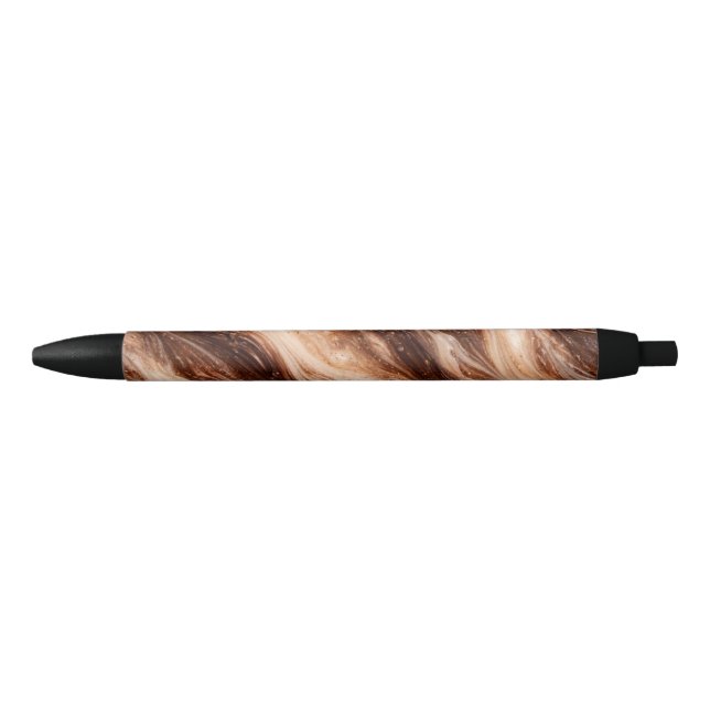 Caneta Preta Chocolate Milkshake Marble Texture (Frente)