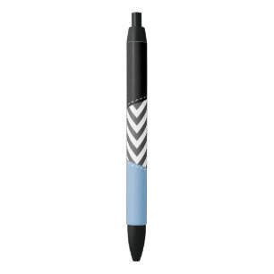 Caneta Preta Cinza Zigzag, Cinza Chevron, Zigzag Patterno, Azul